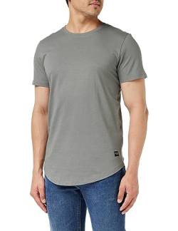 JACK & JONES Herren Rundhals T-Shirt JJENOA - Regular Fit Plussize XXL-8XL, Größe:5XL, Farbe:Sedona Sage 12184933 von JACK & JONES
