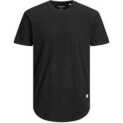 JACK & JONES Herren Rundhals T-Shirt JJENOA - Regular Fit Plussize XXL-8XL, Größe:6XL, Farbe:Black 12184933 von JACK & JONES