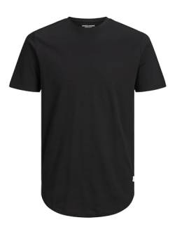 JACK & JONES Herren Rundhals T-Shirt JJENOA - Regular Fit Plussize XXL-8XL, Größe:7XL, Farbe:Black 12184933 von JACK & JONES