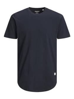 JACK & JONES Herren Rundhals T-Shirt JJENOA - Regular Fit Plussize XXL-8XL, Größe:7XL, Farbe:Navy Blazer 12184933 von JACK & JONES
