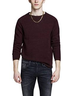 JACK & JONES Herren Strickpullover Rundhals Basic Langarm Sweater Baumwolle Shirt JJEHILL von JACK & JONES