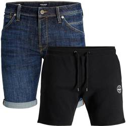 JACK & JONES Herren Sweat Shorts Kurze Hose Sporthose Bermuda Chino Training Jeans (5XL, 2er Pack #16) von JACK & JONES