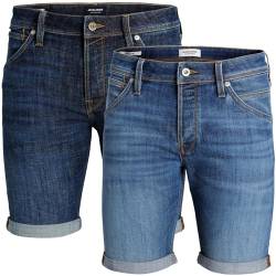 JACK & JONES Herren Sweat Shorts Kurze Hose Sporthose Bermuda Training Sport Jeans (3XL, 2er Pack #18) von JACK & JONES