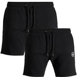 JACK & JONES Herren Sweat Shorts Kurze Hose Sporthose Bermuda Training Sport Jeans (5XL, 2er Pack #14) von JACK & JONES