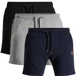 JACK & JONES Herren Sweat Shorts Kurze Hose Sporthose Bermuda Training Sport Star (5XL, 3er Pack #17) von JACK & JONES