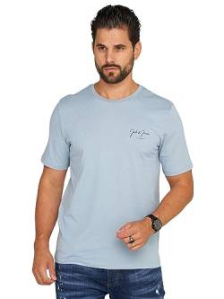 JACK & JONES Herren T-Shirt Elif Infinity O-Neck Shirt Kurzarmshirt (as3, Alpha, l, Regular, Regular, Ashley Blue/Without Backprint) von JACK & JONES