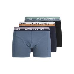 JACK & JONES Herren Unterhosen Shorts Boxershorts Trunks 3er Pack, Farbe:Mehrfarbig, Wäschegröße:XL, Artikel:- Black/Navy blaze3 von JACK & JONES