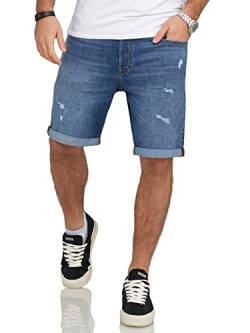 JACK & JONES Infinity Herren Jeans Shorts Rick Bermudas Used Look (as3, Alpha, s, Regular, Regular, Medium Blue Denim / 2) von JACK & JONES