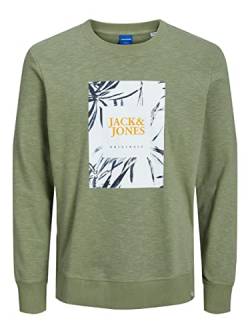 JACK & JONES JUNIOR Boy's JORCRAYON Sweat Crew Neck JNR Sweatshirt, Oil Green, 176 von JACK & JONES