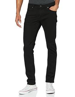 JACK & JONES Jeans Slim Fit Stretch Low Rise Hose mit Knöpfen und Reißverschluss JJIGLENN JJFELIX, Farben:Schwarz,Größe Jeans:W30 L32,Z - Länge L30/32/34/36/38:L32 von JACK & JONES