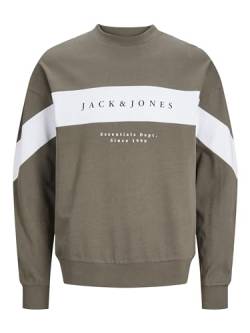 JACK&JONES Jjetimo Blocking Sweat Crew Neck Sn, Bungee Cord, M von JACK & JONES