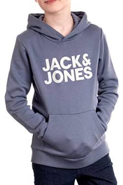 JACK & JONES Jungen Jjecorp Logo Sweat Hood Noos Jr Kapuzenpullover, Blau (China Blue), 152 von JACK & JONES