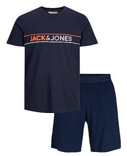 JACK & JONES Jungen Shorty JACJAXON SS Tee and Shorts Set JNR, Größe:140, Farbe:Navy Blazer von JACK & JONES