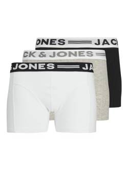 JACK & JONES Junior Jungen Sense Trunks 3-pack Noos Jr Shorts, Grau, 176 EU von JACK & JONES