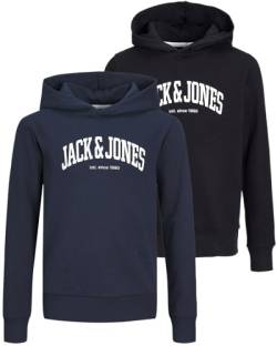 JACK & JONES Junior Kinder Hoodie Set - Größe 128 bis 176 - Kapuzen-Pullover für Kids - Pulli im Mehrfach-Pack mit verschiedenen Motiven und Farben (Jr Doppelmix 24 (Color?/Color?, 140)) von JACK & JONES