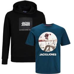 JACK & JONES Junior Kinder Jungen Kapuzenpullover Kids Hoodie Sweatshirt Sweat Shirt Hood(Paket #04, Gr. 152) von JACK & JONES