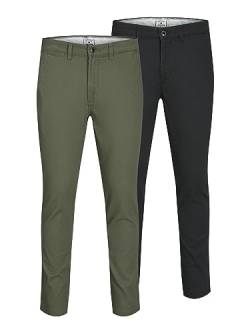 JACK & JONES Male Chino 2er-Pack Marco, Schwarz von JACK & JONES