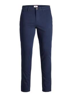 JACK & JONES Male Chino Hose Slim Fit Chino Hose, Farbe:Blau, Jeans/Hosen Neu:30W / 32L von JACK & JONES