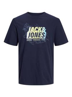 JACK & JONES Male T-Shirt Gedruckt Rundhals T-Shirt von JACK & JONES