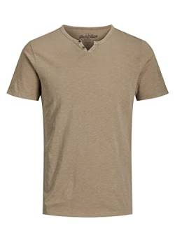 JACK & JONES Male T-Shirt Meliert GETEILTER Kragen T-Shirt von JACK & JONES