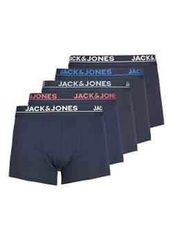 JACK & JONES Men's JACDAVIS Trunks 5 Pack Boxershorts, Navy Blazer/Pack:Navy Blazer-Navy Blazer-Navy Blazer-Navy Blazer, XL von JACK & JONES