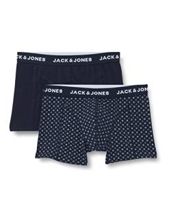 JACK&JONES Men's JACDUORO Organic Trunks 2 Pack Boxershorts, Navy Blazer/Pack:Navy Blazer, L von JACK & JONES