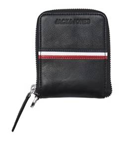 JACK & JONES Men's JACELIAS Leather Wallet Geldbörse, Black von JACK & JONES