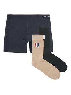 JACK & JONES Men's JACORGANIC Premium GIFTBOX Boxershorts, Seaborne/Pack:White Pepper Melange-Seaborne, XXL von JACK & JONES