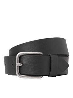 JACK & JONES Men's JACPLANO Leather Belt Gürtel, Black, 80 von JACK & JONES