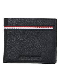 JACK & JONES Men's JACSILAS Leather Wallet Geldbörse, Black von JACK & JONES