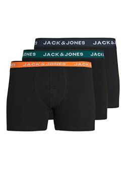 JACK & JONES Men's JACSOLID Boxer Briefs 3 Pack Boxershorts, Exuberance/Pack:Navy Blazer-Deep Teal, S von JACK & JONES