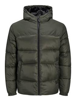 JACK&JONES Men's JJCHILI Puffer Hood Quilted Jacket, Rosin/Detail:SOLID, M von JACK & JONES