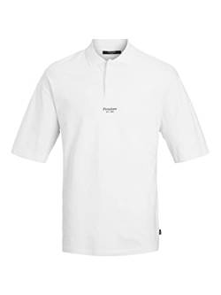 JACK & JONES Men's JPRBLAKAM Branding SS Polo Poloshirt, White, S von JACK & JONES