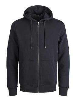 JACK&JONES PLUS Herren JJEBRADLEY Sweat Zip Hood NOOS PLS Sweatshirt-Jacke, Black, 4XL Größen von JACK & JONES