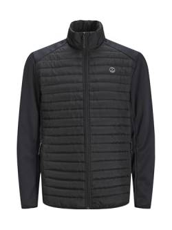 JACK&JONES PLUS Herren JJEMULTI Quilted Collar PLS Steppjacke, Black/Detail:Set-IN Sleeves, 6XL von JACK & JONES