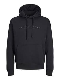 JACK&JONES PLUS Herren JJESTAR JJ Sweat Hood NOOS PLS Kapuzenpullover, Black, 4XL Größen von JACK & JONES