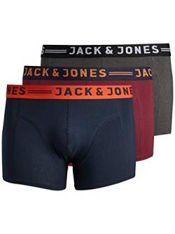 JACK&JONES PLUS Herren Jaclichfield Trunks Noos 3 Pack Pls Boxer Shorts, Burgundy, 7XL EU von JACK & JONES