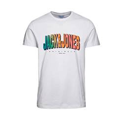 JACK & JONES PLUS Herren Jortone Tee Ss Crew Neck FST Pls T-Shirt, Bright White, 5XL von JACK & JONES