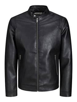 JACK&JONES PLUS Men's JJEROCKY CLEAN Jacket PS leicht, Black, 6XL von JACK & JONES