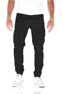 JACK & JONES Paul Flake Cargo Tapered Fit Herren Jeans Hose, Farbe:Black Beauty, Hosengröße:W30/L34 von JACK & JONES