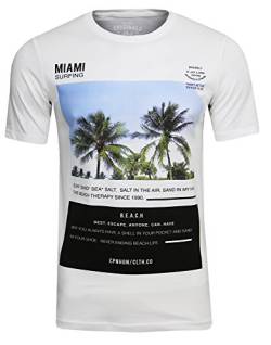 JACK & JONES Phone Freizeit/Sport/Club T-Shirt (White Mela,XL) von JACK & JONES