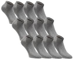 JACK & JONES Sneaker Socken Herren & Damen 12er Set Kurze Socken Baumwolle - Anthracite - Gr. 39-42 von JACK & JONES