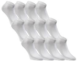 JACK & JONES Sneaker Socken Herren & Damen 12er Set Kurze Socken Baumwolle - White - Gr. 43-46 von JACK & JONES