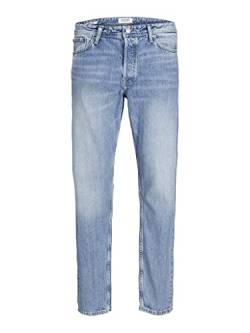 JACK & JONES Straight Leg Jeans Loose Fit Relaxed Denim Vintage Style mit Knopfleiste JJICHRIS JJORIGINAL, Farben:Blau,Größe Jeans:W27 L30,Z - Länge L30/32/34/36/38:L30 von JACK & JONES