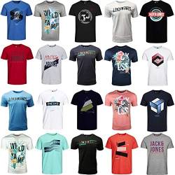 JACK & JONES T Shirt Herren 3er 6er 9er Mix Pakete Rundhals Tee Baumwollmix (9, XXXL) von JACK & JONES