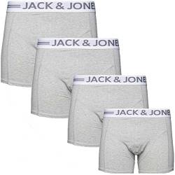 JACK & JONES Trunks 4er Pack Boxershorts Boxer Short Unterhose rbz.43 (XXL, Grau.) von JACK & JONES