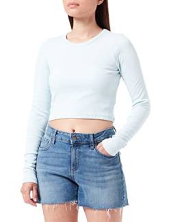 JACK&JONES Women's JJXX JXFELINE LS Rib Tee NOOS Long Sleeve Shirt, Baby Blue, M von JACK & JONES