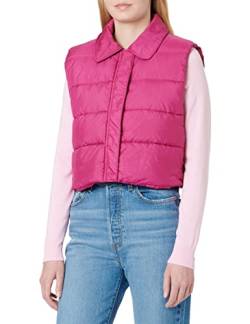 JACK&JONES Women's JXELLINOR Recycle Padded Vest SN Weste, Festival Fuchsia, L von JACK & JONES