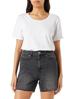 JJXX Damen JXAURA RH HW RA Denim SN Shorts, Dark Grey/Detail:RA005, L von JACK & JONES