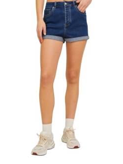 JJXX Damen JXHAZEL Mini HW AKM Shorts, Medium Blue Denim/Detail:AKM2A, S von JACK & JONES